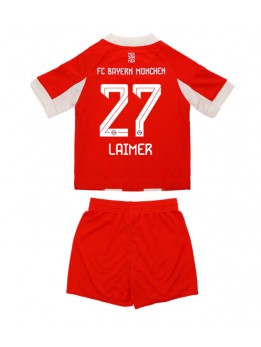 Otroški Nogometna dresi replika Bayern Munich Konrad Laimer #27 Domači 2025-26 Kratek rokav (+ hlače)